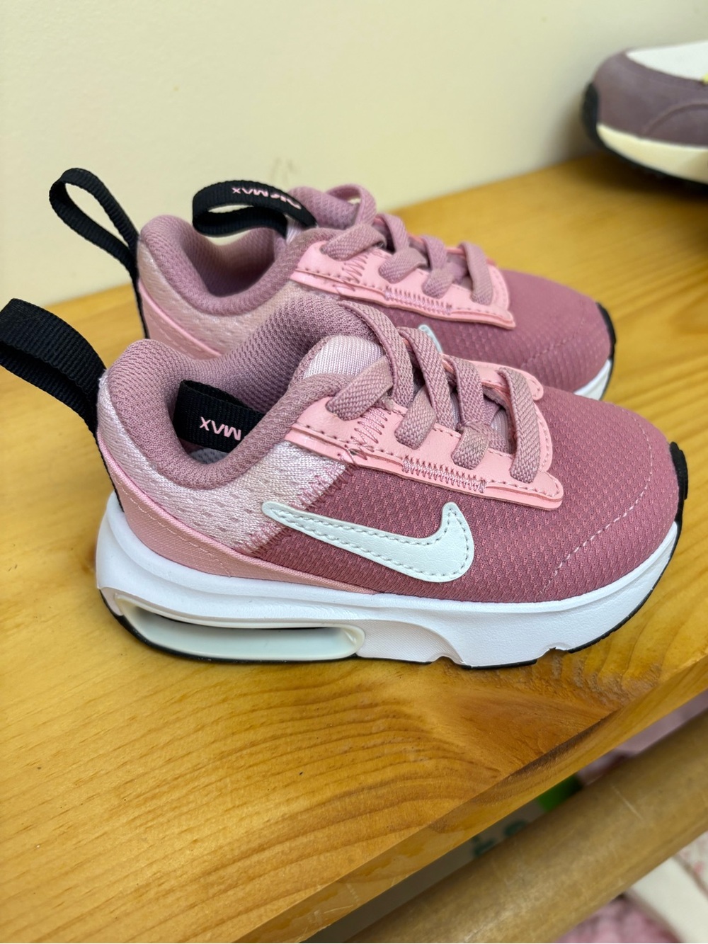 Nike Toddler Pink and White Air Max-Style Sneakers